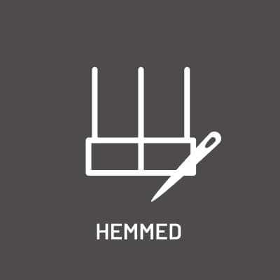 hemmed