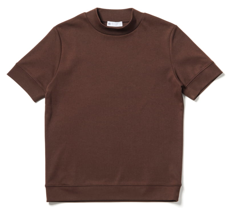 オフィT Mock neck T-shirt ブラウン