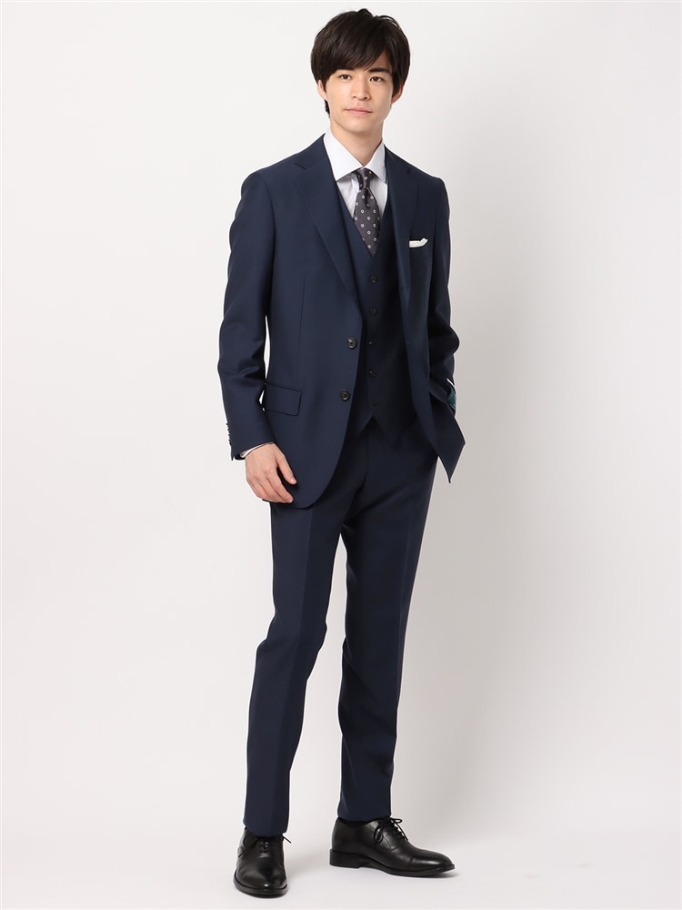 スーツ／スリーピース／3つボタン／尾州／無地／TR24（MTR42811-DA） | THE SUIT COMPANY／UNIVERSAL  LANGUAGE | SUIT SQUARE（スーツスクエア）の公式ファッション通販サイト｜ザ・スーツカンパニー×ユニバーサルランゲージ