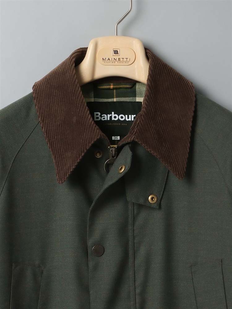 GOOVI／オーバーサイズビデイル／Barbour／ミルドサキソニーウール2 ラグランスリーブ アウター