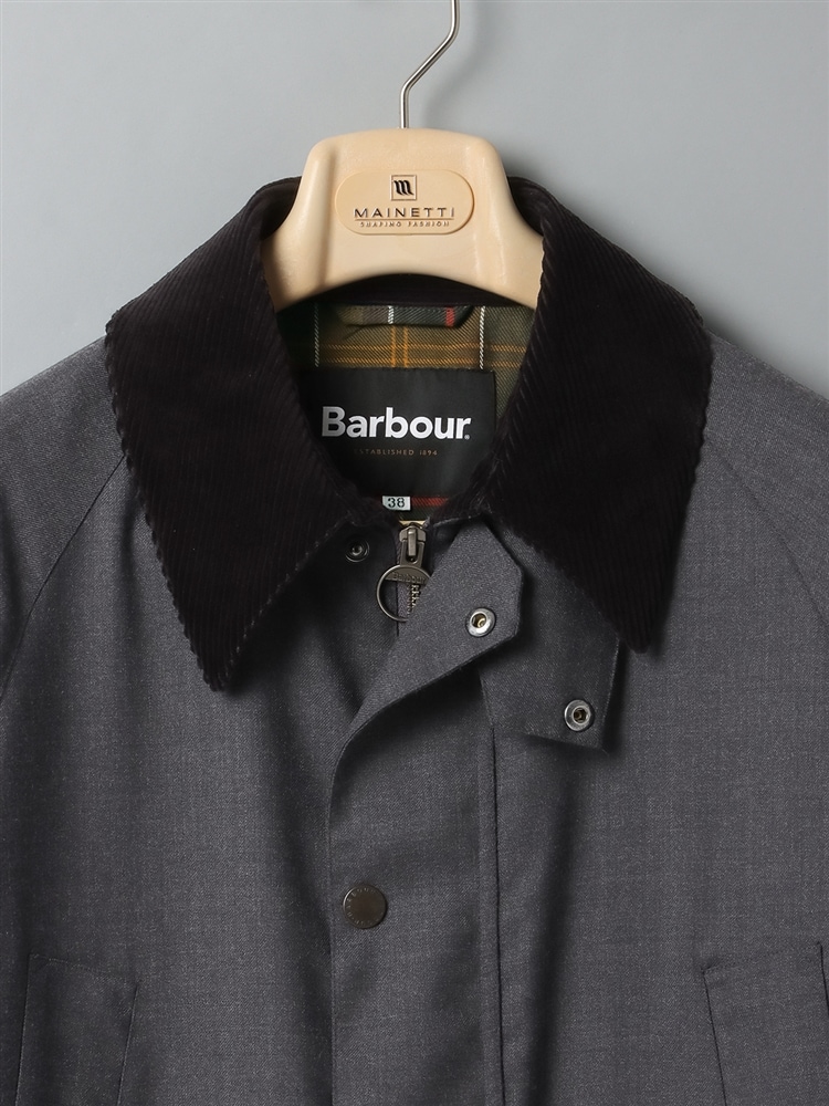 GOOVI／オーバーサイズビデイル／Barbour／ミルドサキソニーウール2 コート ラグランスリーブ