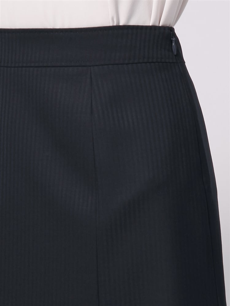 スーツカンパニー 38 Ｗ64 濃紺ストライプ スカートスーツ