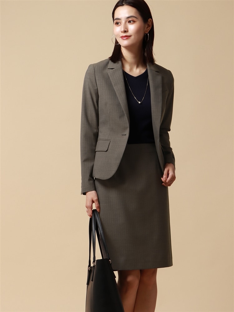 フォーマル/ドレス美品◼︎スーツカンパニー ストライプ スカートスーツ ジャケット