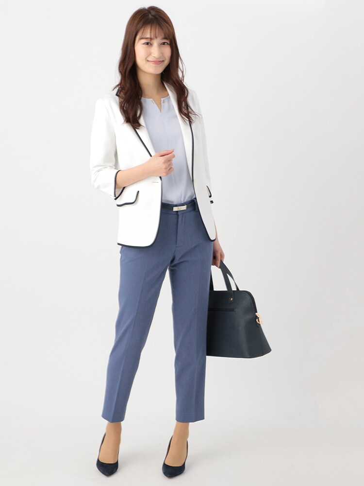 Littlechic ウォッシャブル ドライギャバストレッチ テーパードパンツ T9512p1 Da The Suit Company White The Suit Company ザ スーツカンパニー ユニバーサルランゲージ公式通販 The Suit Company Universal Language Online Shop