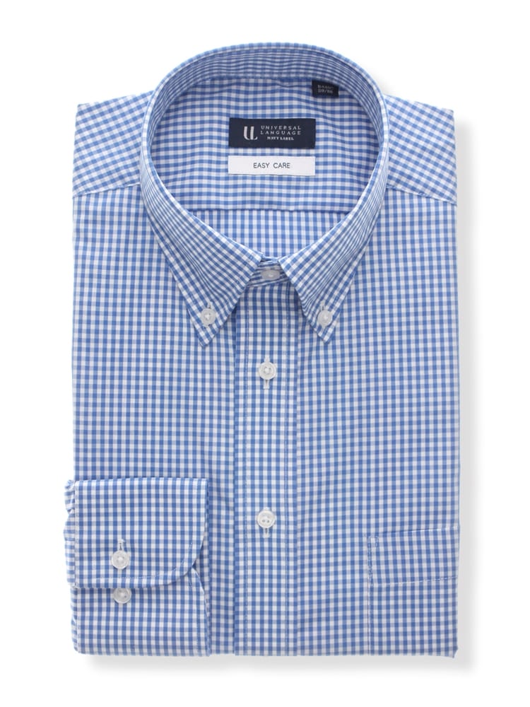 ワイシャツ／長袖／形態安定／再生繊維／ボタンダウンカラー／BASIC／ドレスシャツ0 イージーケア 形態安定