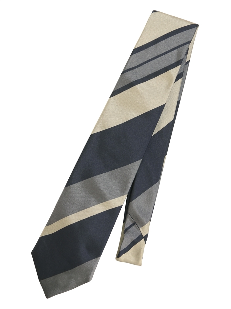 ネクタイ／Fabric by ITALY／シルク／ストライプ（UA3AISS01-NV-021