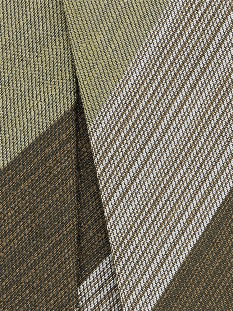ネクタイ／Fabric by ITALY／シルクリネン／ストライプ×織柄2 ネクタイ 織柄