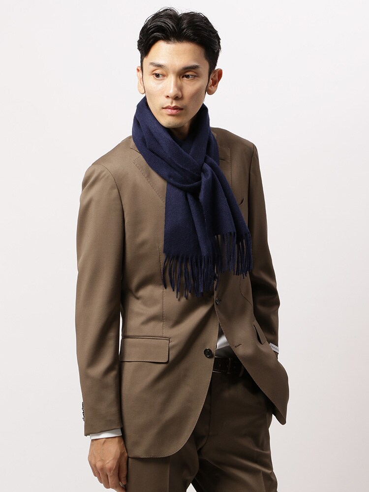 Tener Cashmere ウールカシミヤ マフラー W Tcm10 Nv The Suit Company ザ スーツカンパニー ユニバーサルランゲージ公式通販 The Suit Company Universal Language Online Shop