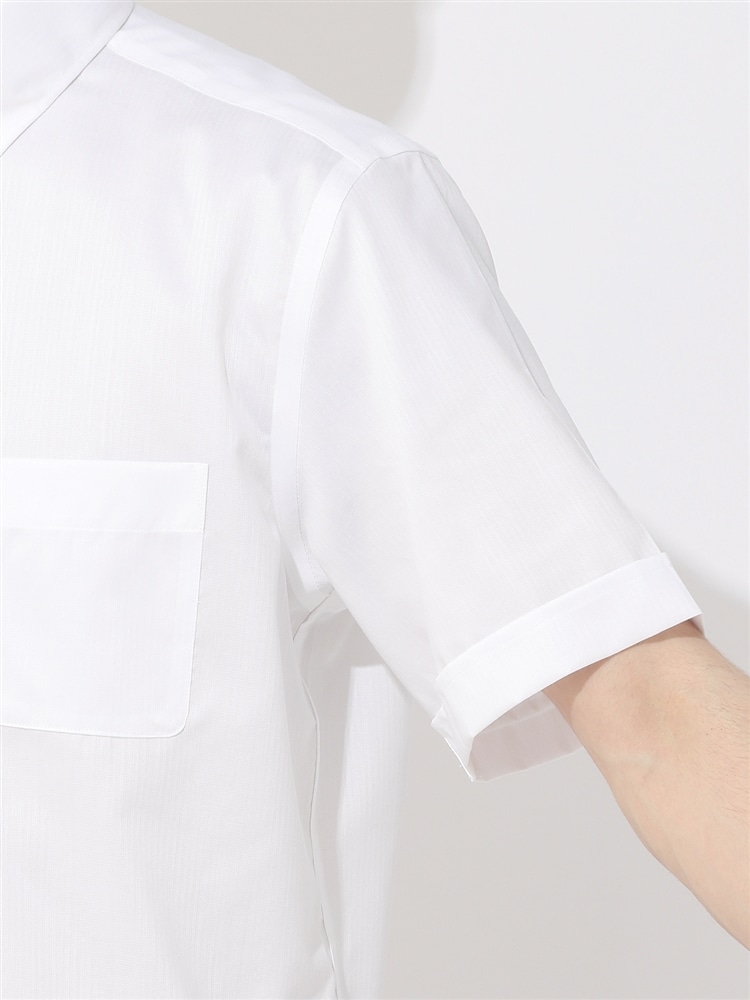 ワイシャツ／半袖／形態安定／COOL MAX／ボタンダウンカラー／BASIC／ドレスシャツ5 ワイシャツ ホワイト