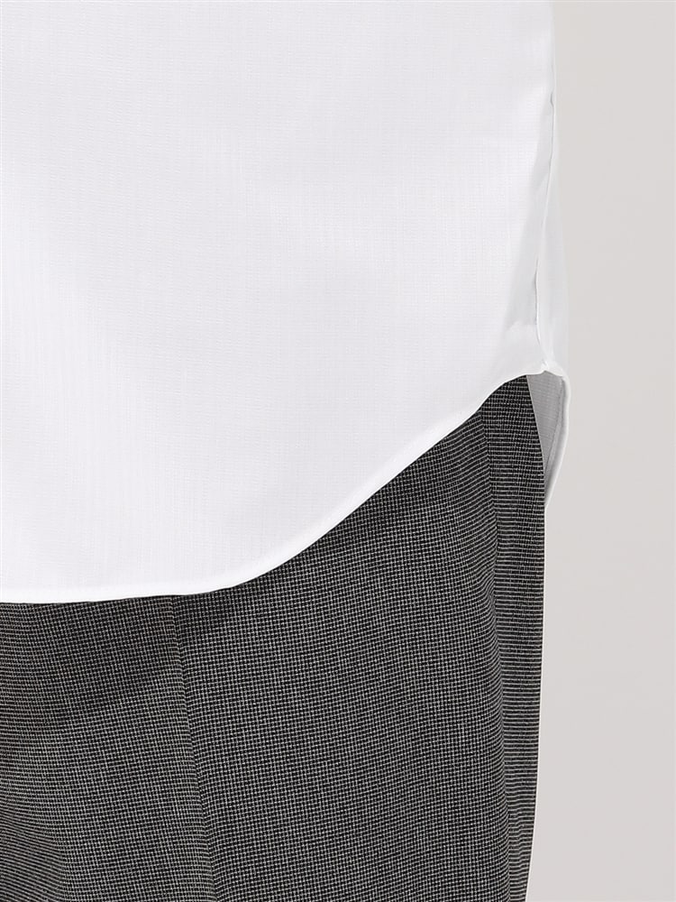 ワイシャツ／半袖／形態安定／COOL MAX／ボタンダウンカラー／BASIC／ドレスシャツ6 ホワイト コットン