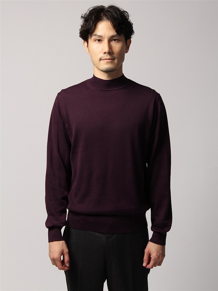 人気のクリスマスアイテムがいっぱい！ MOCK KNIT NECK PLAIN COTTON