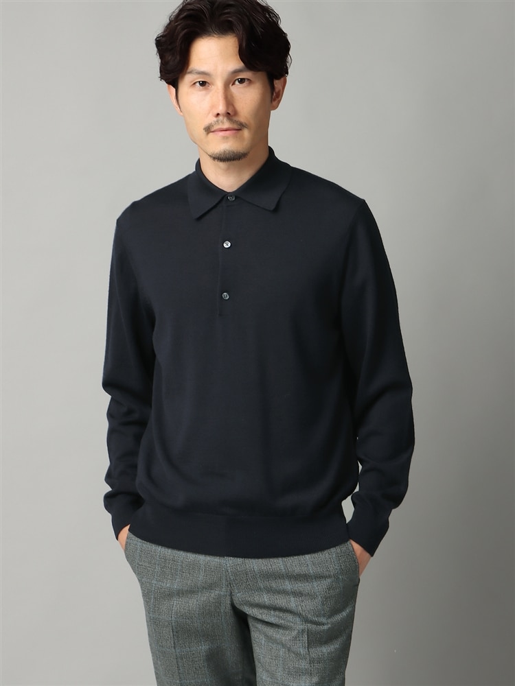 men's セーター　M メリノウール100% 黒