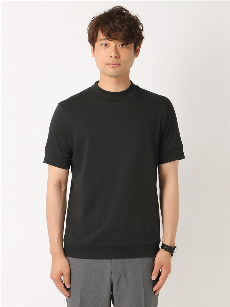 オフィT／Tシャツ／モックネック／ウォッシャブル／接触冷感／プレーティング天竺／COMMUTECH2 トップス 通勤