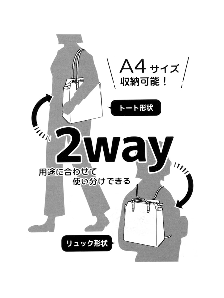 トートバッグ＆リュック／2WAY／フェイクレザー7 リュック プレゼント