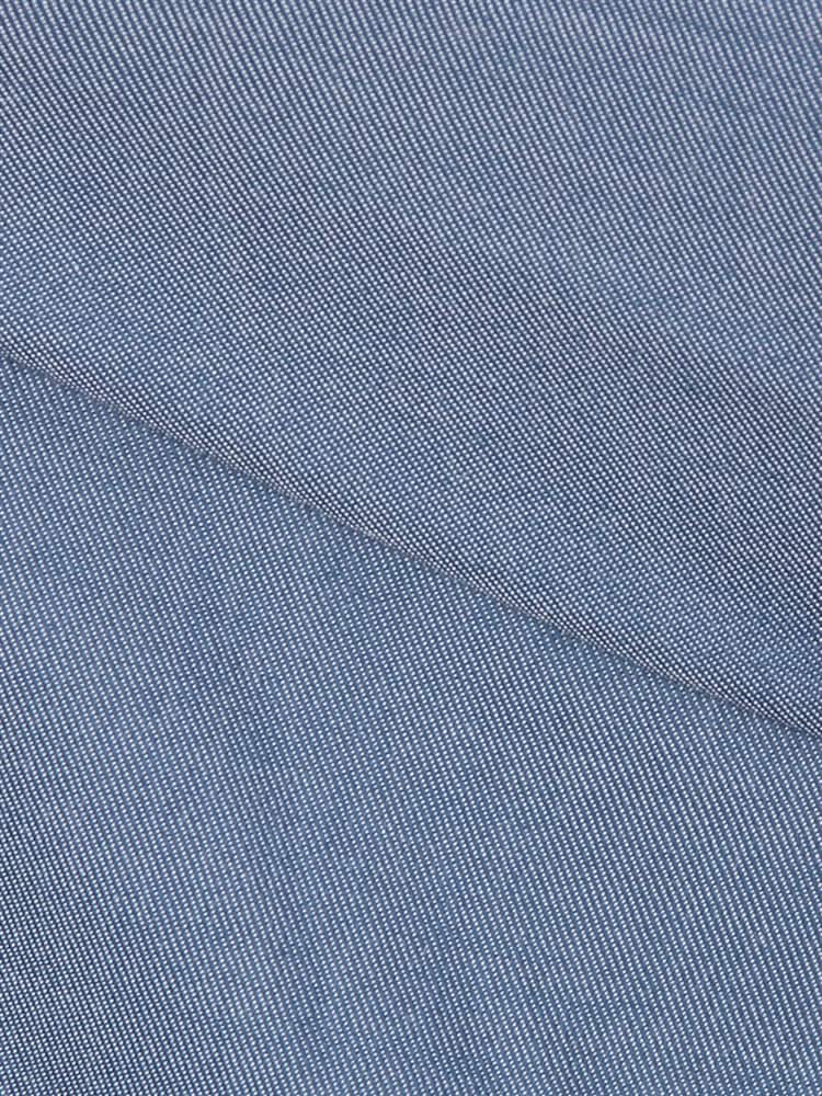 ラッフルブラウス／半袖／ウォッシャブル／レンチング(TM)エコヴェロ(TM)繊維／destyle8 ブルー 半袖