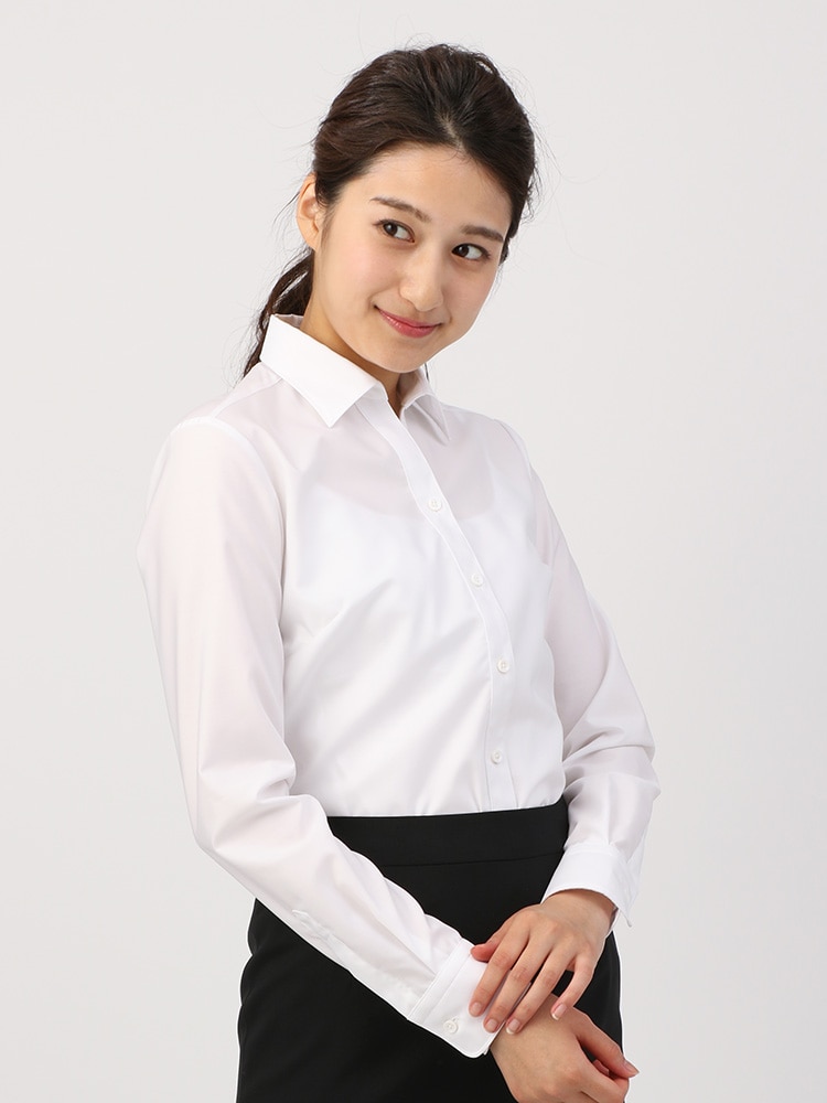 Easy Care Blouse スキッパーカラー 無地 In4aa 3 The Suit Company White The Suit Company ザ スーツカンパニー ユニバーサルランゲージ公式通販 The Suit Company Universal Language Online Shop