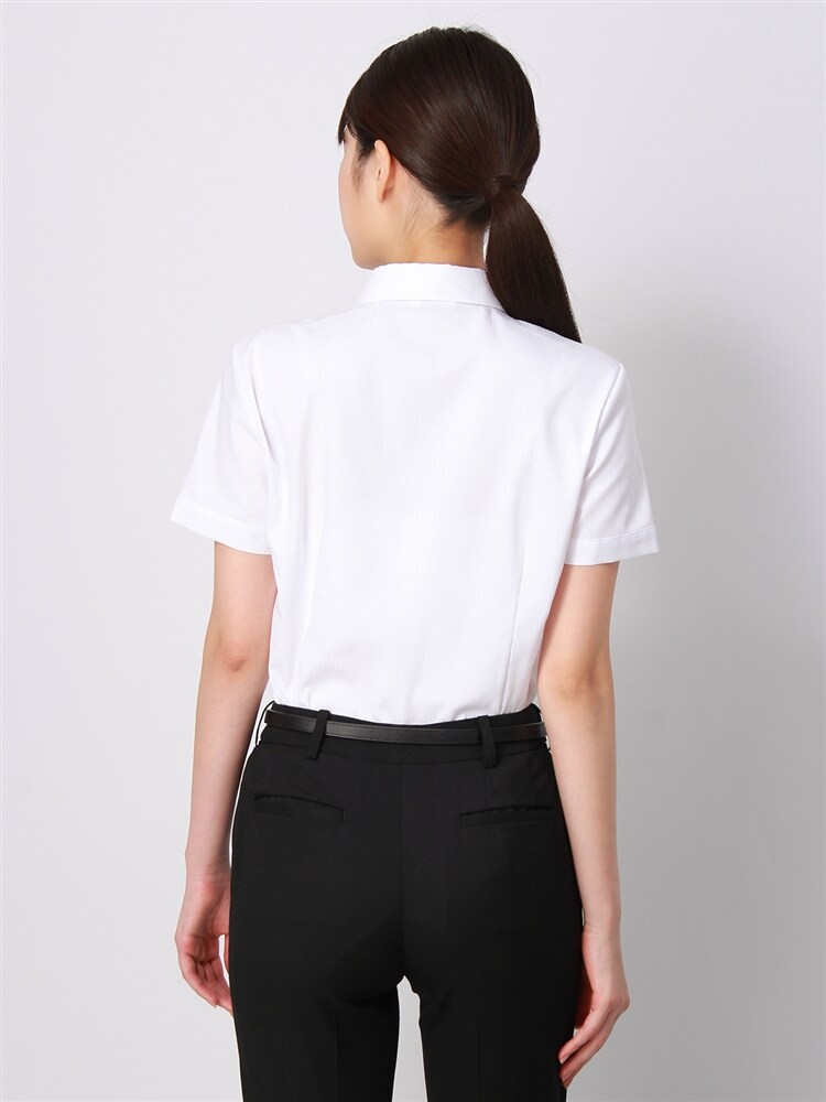 スキッパーカラーシャツ／半袖／Easy Care Stretch Blouse／destyle