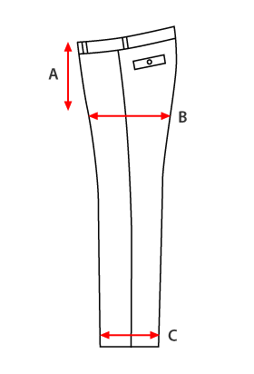 SIZE GUIDE - MENS パンツ RS01｜THE SUIT COMPANY×UNIVERSAL LANGUAGE